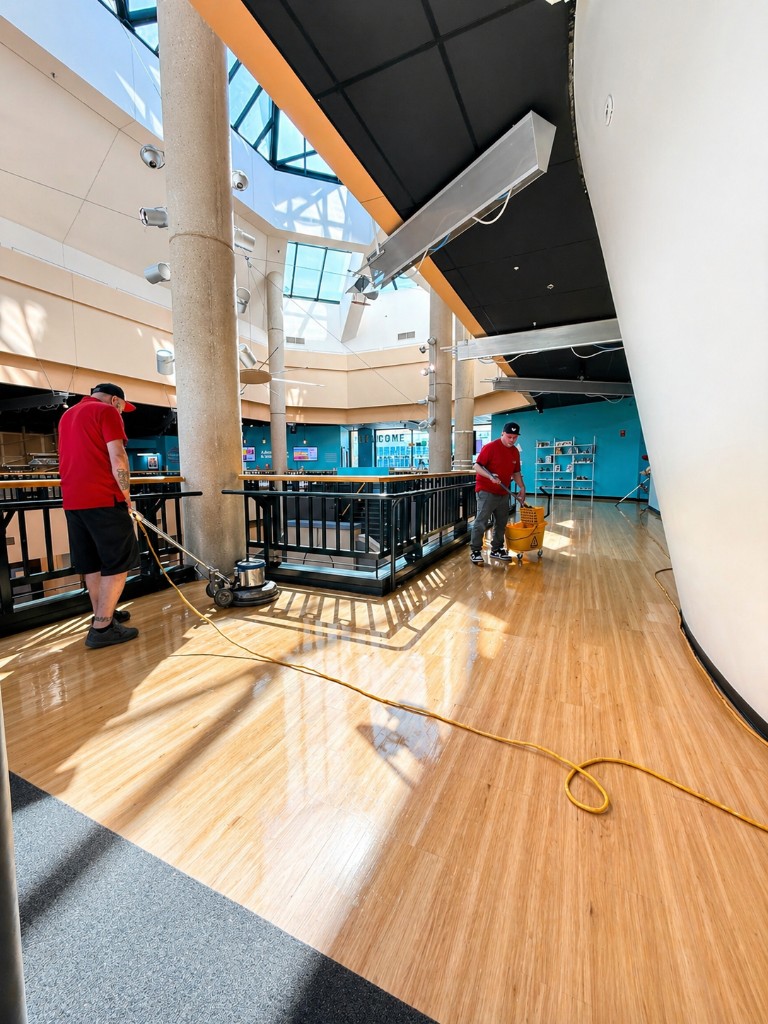 ND Cleaning team performing commercial floor care services